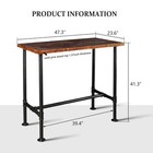 Diy Industrial Design Pipe Dining Table Casual Pub Bar Laptop Table Modern Studi
