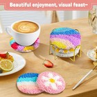 Punch Needle Drink Coasters Kit casual Punch Needle Embroidery Complete Kits    