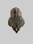 Sajen Goddess Face Garnet   Mother Of Pearl Sterling Silver Pendant   Brooch