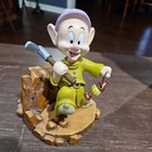 Walt Disney Parks Dopey Bobble-head Off To The Mines Figurine Snow White Dwarfs