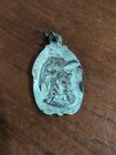Vintage Sterling Saint St  Joseph Jesus Catholic Holy Medal Antique St Michael