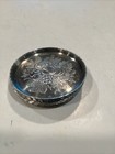 Vintage Metal Coasters Aluminum Embossed Fruit Dogwood Crimped Edge Set Of 6