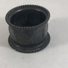 Silverplate Napkin Ring Engraved 8 Sided Decorative Metal Roll Ring Vintage