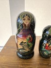 Vintage Russian Matryoshka Nesting Doll Fairytale Medieval - 7 Inch - 4 Pieces