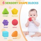 Mingkids Montessori Toys For 1 Year Old 6 Pc Multi Sensory Shape Toddler Deve   