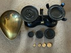 English Victor Kitchen Scales Black 4 Victor Cast Iron 4 Brass Weights