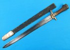 Antique German Germany 19 Century Pre Ww1 Large Hunting Dagger Sword W  Scabbard