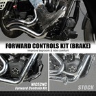 Forward Control Pegs Lever Linkage Kit Fit For Harley Dyna Fat Bob Fxdf 2008-17