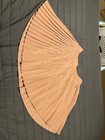 Women   s Pink Pleated Chiffon Skort Elastic Pull-on Waist Solid Short S m