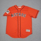 Jose Altuve Houston Astros Jersey Men Large Majestic World Series Patch Stitched