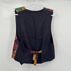 Womens Vintage Autumn Patchwork Vest Size Xl Teacher Folk Harvest Americana
