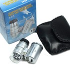 60x Magnifying Loupe Jewelry Jewelers Pocket Magnifier Loop Eye Coins Led Light