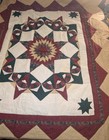 Vintage 90s Patchwork Quilt Traditional Broken Star Pattern 68 x86 