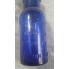Antique Bromo Seltzer Emerson Drug Co Baltimore Md Cobalt Blue Glass Bottle 5 