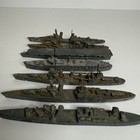 7 Navy Ship Metal Diecast Set Miniature Military Boats War Collectibles