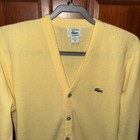 Vintage 80s Izod Lacoste Cardigan Sweater Mens Sz Medium Orlon Acrylic Usa Made