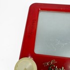 Vintage Travel Etch A Sketch 6x5 Red Ohio Art Toy