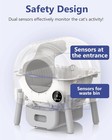 Self Cleaning Cat Litter Box 85l  No Scooping Automatic Litter Box   App Control