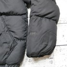 North Face 550 Puffer Jacket Youth Medium 10-12 Black Gray Down Fur Lined Hooded