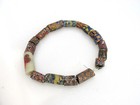Vtg African Trade Beads  Venetian Millefiori Short 17 String Red Blue Yellow A11