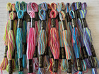 Coats   Clark Cotton Embroidery Floss Thread lot Of 24 Skeins tie Dye Colors