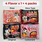 Samyang Hot Chicken Spicy Ramen Noodle Assorted Mix Buldak  4 Flavor  4pack