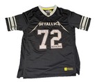 Metallica Official M72 Tour Pop Up Football Jersey Black 2025 Small Hetfield
