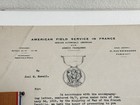 Wwi Afs American Field Service Medal   Citation Joel H  Newell Ssu 631