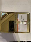 Brown Leopard 1-clip Gold Wallet Cigarette Case Business Credit Card Holder