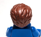 Lego - Minifigure Hair - Brown  Swept Back  Wavy
