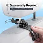 1pc Car Headrest Hook  Hidden Foldable 360   Rotatable Seat Hanger For Handbags