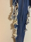 Women   s Dark Blue High Waisted Stretch Distressed Ripped Skinny Pants Jeans 3