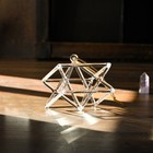 Cvnc 6 Inch Merkaba Star Clear Crystal Singing Pyramid For Sound Heal Bath Reiki