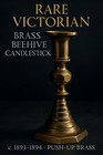 Set- 2 Rare 18th Century Victorian Brass Beehive Candlesticks 10  Signed England
