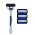 Men s Safety Razor Stainless Steel 6-layer Replaceable Blade Shaving Tool