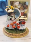 Wee Forest Folk Meadow Muses Cats With Poppies Monet  Retired   Mint Condition 