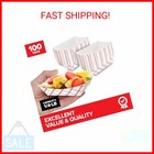 Mini Tiny Paper Food Boats  100 Pack   25 Lb Disposable Red   White Checkered Pa
