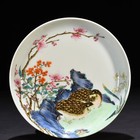 6 5  Qing Dynasty Yongzheng Mark Porcelain Famille Rose Flower Bird Brush Washer