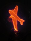 Vintage Aerolux Airplane Neon Glows Light Bulb W  Lamp Base
