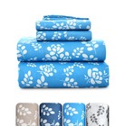 Microfiber 4 Piece Floral Bed Sheet Set Queen King Full Hotel Quality Sheets