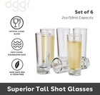 New Oggi Set Of 6 Tall Tequila  Shot Glasses W heavy Base 2oz   59ml