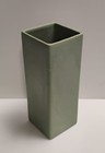 Vintage Mcm Vase Mccoy Usa Pottery Floraline Green Rectangle Tubular Planter 9 