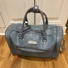 Vintage American Tourister Blue Solid 2 Piece Luggage Set W Clothing Compartment