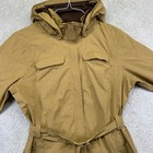 Rei Women s Trench Coat Size Medium Tan Brown Hooded Belted Hood Jacket Outdoor