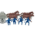 Marx Reissue Cts Union Caisson   Cannon Civil War Battle Of Blue   Gray 54mm
