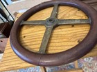 Antique Speedboat Or Race Car Brass And Wood Steering Wheel 12    Diameter 1920s