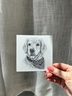 Custom Stipple Pet Portrait   Hand Drawn   Framed Artwork   Personalized