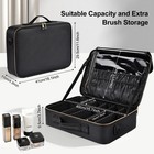 Large Travel Makeup Case  Professional Makeup Train Case Organizer  Portable    
