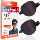 2-piece Reusable 3d Adjustable Eye Patch Set For Adults - Comfort In Black