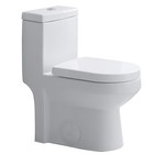 1 28gpf Modern Small Toilet One Piece Toilet Dual Flush With Soft Closing Seat